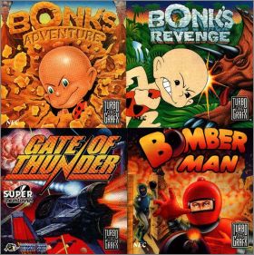 4 in 1 Super CD - Bomberman + Bonk 1 / 2 + Gate of Thunder