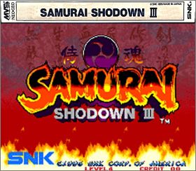 Samurai Shodown 3 (III, Samurai Spirits - Zankuro Musouken)